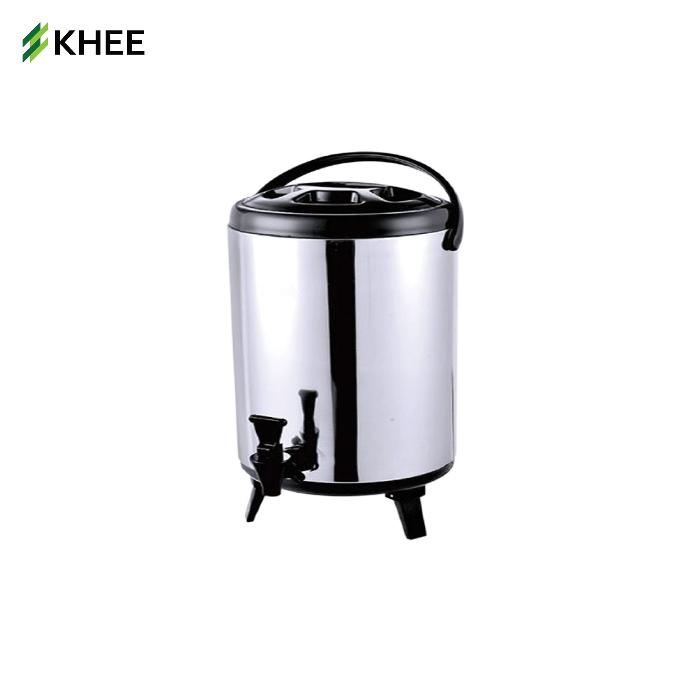 ถังพักชา ทรงกลม ขนาด 8 ลิตร (สีเงิน)