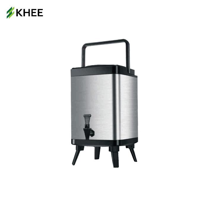 ถังพักชา ทรงสี่เหลี่ยม ขนาด 10 ลิตร (สีเงิน)