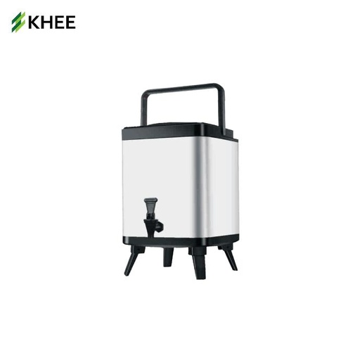 ถังพักชา ทรงสี่เหลี่ยม ขนาด 8 ลิตร (สีขาว)